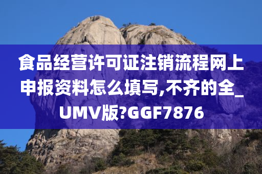 食品经营许可证注销流程网上申报资料怎么填写,不齐的全_UMV版?GGF7876