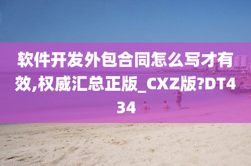 软件开发外包合同怎么写才有效,权威汇总正版_CXZ版?DT434