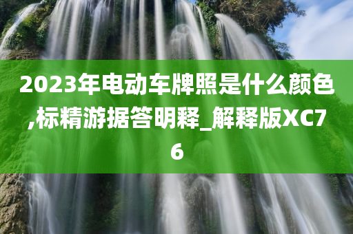 2023年电动车牌照是什么颜色,标精游据答明释_解释版XC76