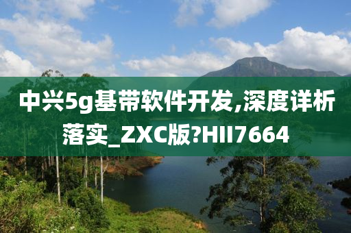 中兴5g基带软件开发,深度详析落实_ZXC版?HII7664