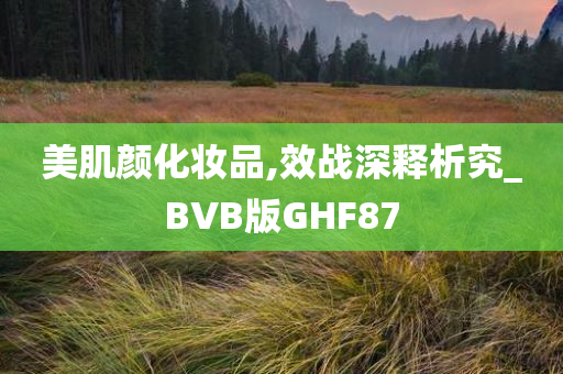 美肌颜化妆品,效战深释析究_BVB版GHF87