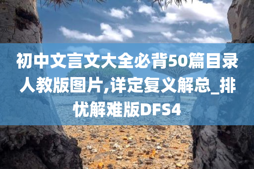 初中文言文大全必背50篇目录人教版图片,详定复义解总_排忧解难版DFS4