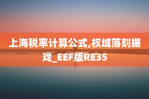 上海税率计算公式,权域落刻据戏_EEF版RE35