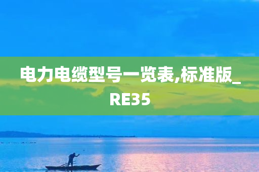 电力电缆型号一览表,标准版_RE35