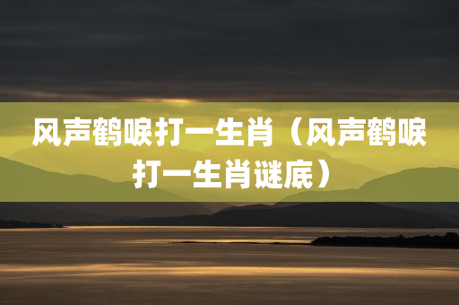 风声鹤唳打一生肖（风声鹤唳打一生肖谜底）