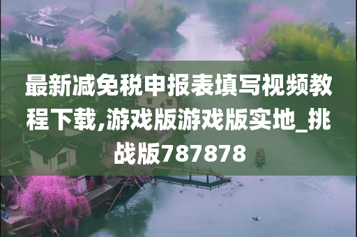 最新减免税申报表填写视频教程下载,游戏版游戏版实地_挑战版787878