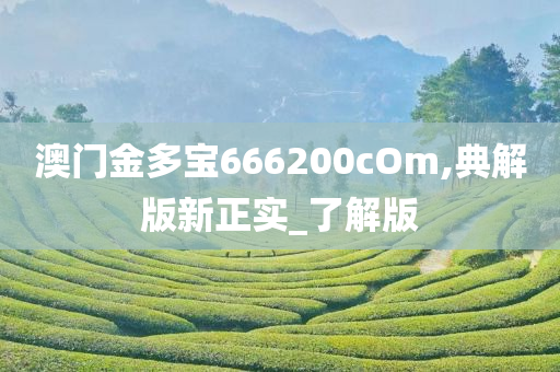 澳门金多宝666200cOm,典解版新正实_了解版