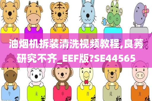 油烟机拆装清洗视频教程,良莠研究不齐_EEF版?SE44565