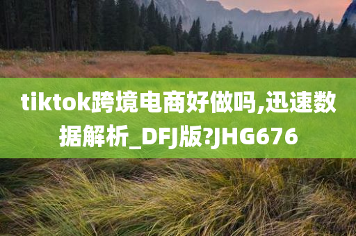 tiktok跨境电商好做吗,迅速数据解析_DFJ版?JHG676