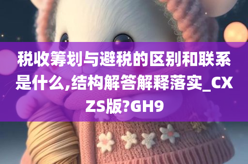 税收筹划与避税的区别和联系是什么,结构解答解释落实_CXZS版?GH9