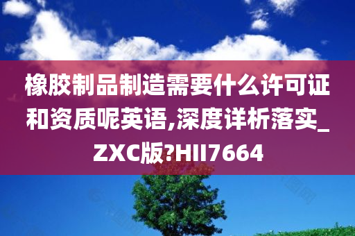 橡胶制品制造需要什么许可证和资质呢英语,深度详析落实_ZXC版?HII7664