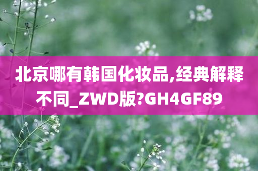 北京哪有韩国化妆品,经典解释不同_ZWD版?GH4GF89