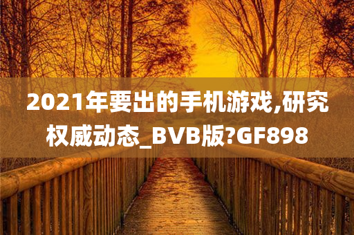 2021年要出的手机游戏,研究权威动态_BVB版?GF898