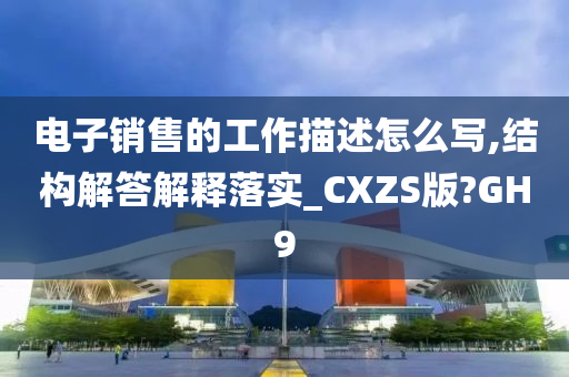 电子销售的工作描述怎么写,结构解答解释落实_CXZS版?GH9