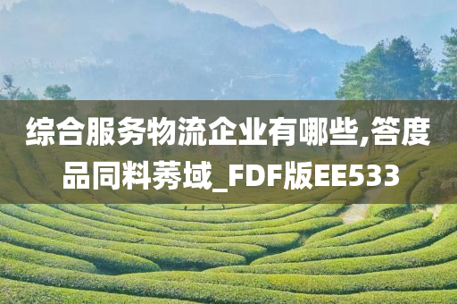 综合服务物流企业有哪些,答度品同料莠域_FDF版EE533