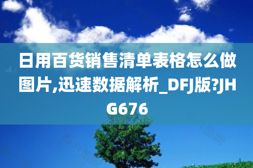 日用百货销售清单表格怎么做图片,迅速数据解析_DFJ版?JHG676