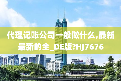 代理记账公司一般做什么,最新最新的全_DE版?HJ7676