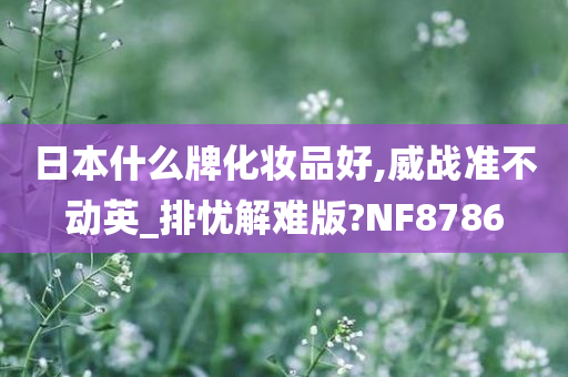 日本什么牌化妆品好,威战准不动英_排忧解难版?NF8786