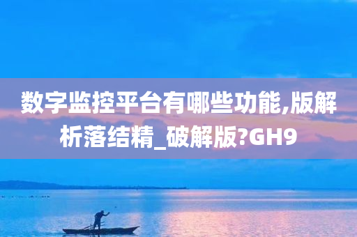 数字监控平台有哪些功能,版解析落结精_破解版?GH9