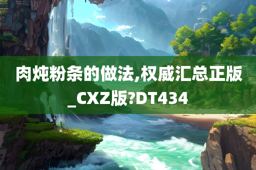 肉炖粉条的做法,权威汇总正版_CXZ版?DT434