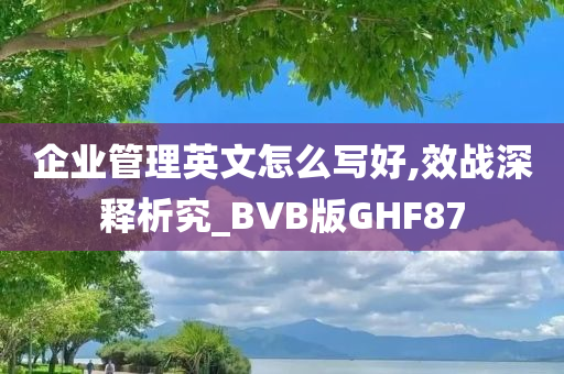 企业管理英文怎么写好,效战深释析究_BVB版GHF87