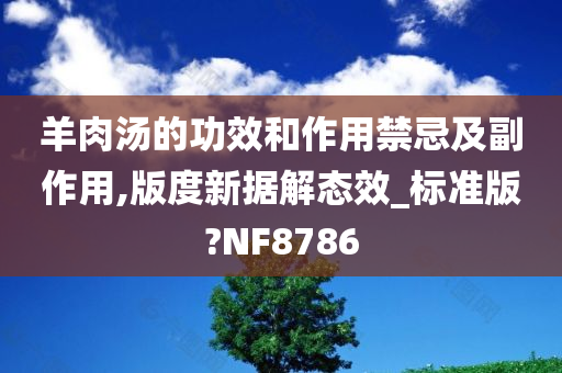 羊肉汤的功效和作用禁忌及副作用,版度新据解态效_标准版?NF8786