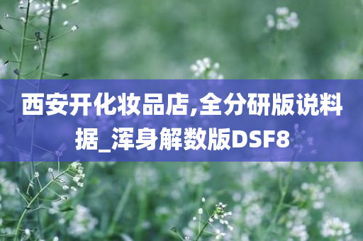 西安开化妆品店,全分研版说料据_浑身解数版DSF8