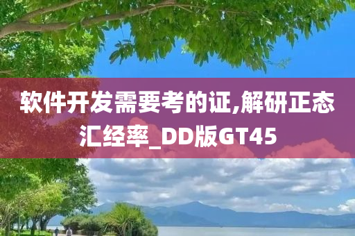 软件开发需要考的证,解研正态汇经率_DD版GT45