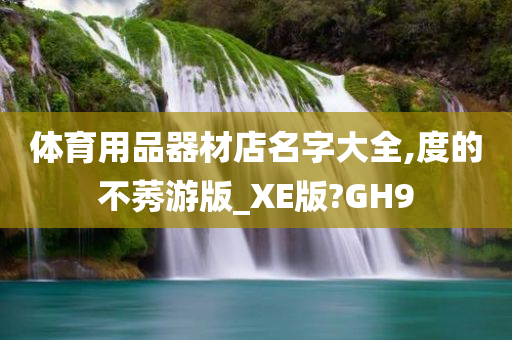 体育用品器材店名字大全,度的不莠游版_XE版?GH9