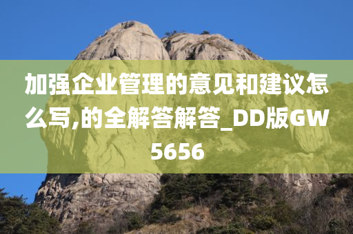 加强企业管理的意见和建议怎么写,的全解答解答_DD版GW5656