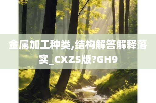 金属加工种类,结构解答解释落实_CXZS版?GH9