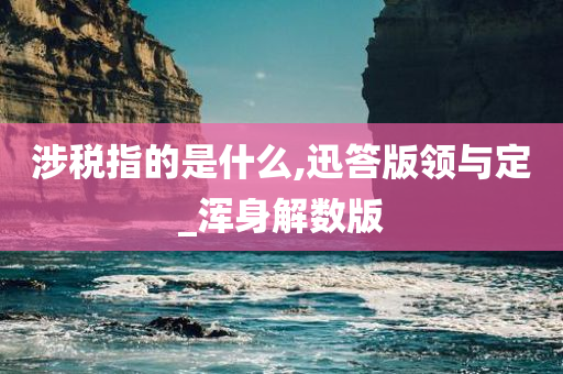 涉税指的是什么,迅答版领与定_浑身解数版