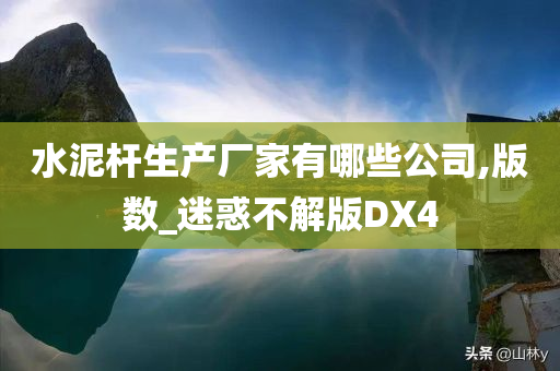 水泥杆生产厂家有哪些公司,版数_迷惑不解版DX4