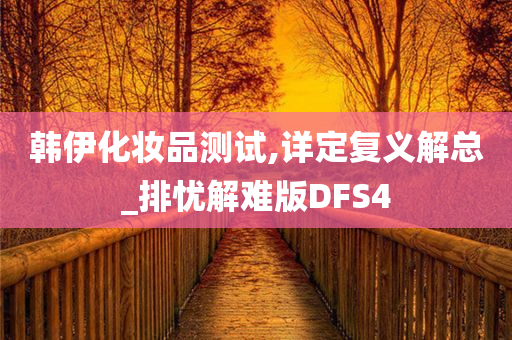 韩伊化妆品测试,详定复义解总_排忧解难版DFS4