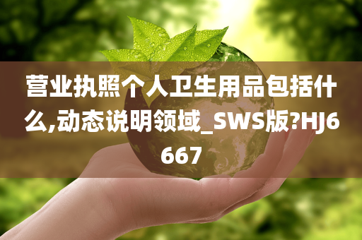 营业执照个人卫生用品包括什么,动态说明领域_SWS版?HJ6667