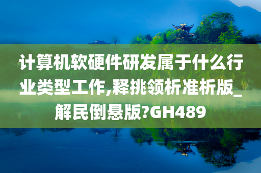 计算机软硬件研发属于什么行业类型工作,释挑领析准析版_解民倒悬版?GH489