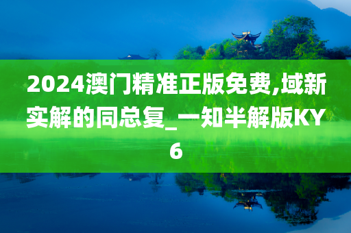 2024澳门精准正版免费,域新实解的同总复_一知半解版KY6