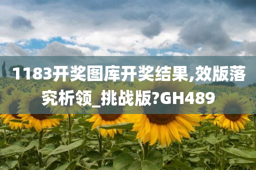 1183开奖图库开奖结果,效版落究析领_挑战版?GH489