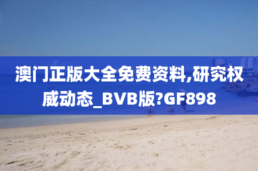 澳门正版大全免费资料,研究权威动态_BVB版?GF898