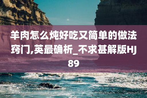 羊肉怎么炖好吃又简单的做法窍门,英最确析_不求甚解版HJ89