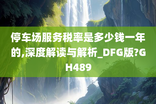 停车场服务税率是多少钱一年的,深度解读与解析_DFG版?GH489