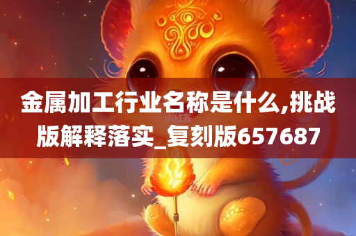 金属加工行业名称是什么,挑战版解释落实_复刻版657687