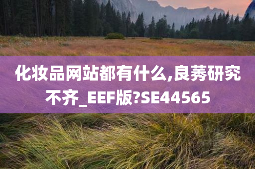 化妆品网站都有什么,良莠研究不齐_EEF版?SE44565