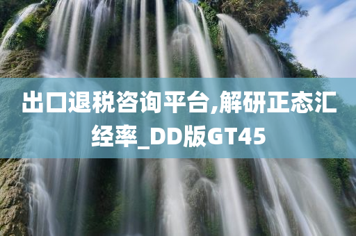 出口退税咨询平台,解研正态汇经率_DD版GT45