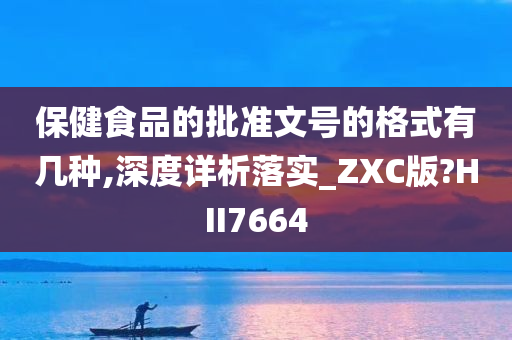 保健食品的批准文号的格式有几种,深度详析落实_ZXC版?HII7664