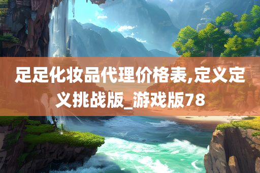 足足化妆品代理价格表,定义定义挑战版_游戏版78