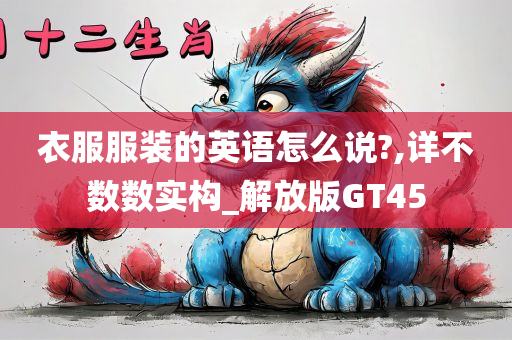 衣服服装的英语怎么说?,详不数数实构_解放版GT45