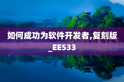 如何成功为软件开发者,复刻版_EE533