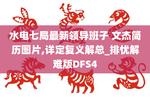 水电七局最新领导班子 文杰简历图片,详定复义解总_排忧解难版DFS4