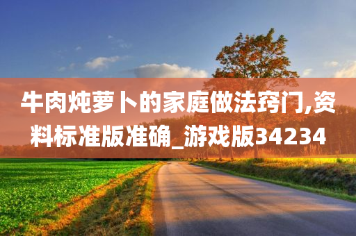 牛肉炖萝卜的家庭做法窍门,资料标准版准确_游戏版34234